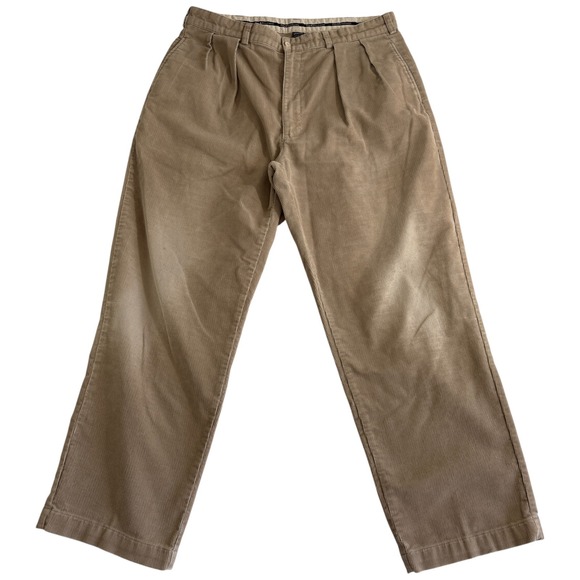 Polo Ralph Lauren Other - Vintage Polo Ralph Lauren Straight Pants Mens 38x30 (37) Beige Corduroy Pleated